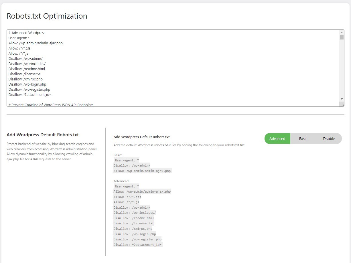 Robots.txt Optimization